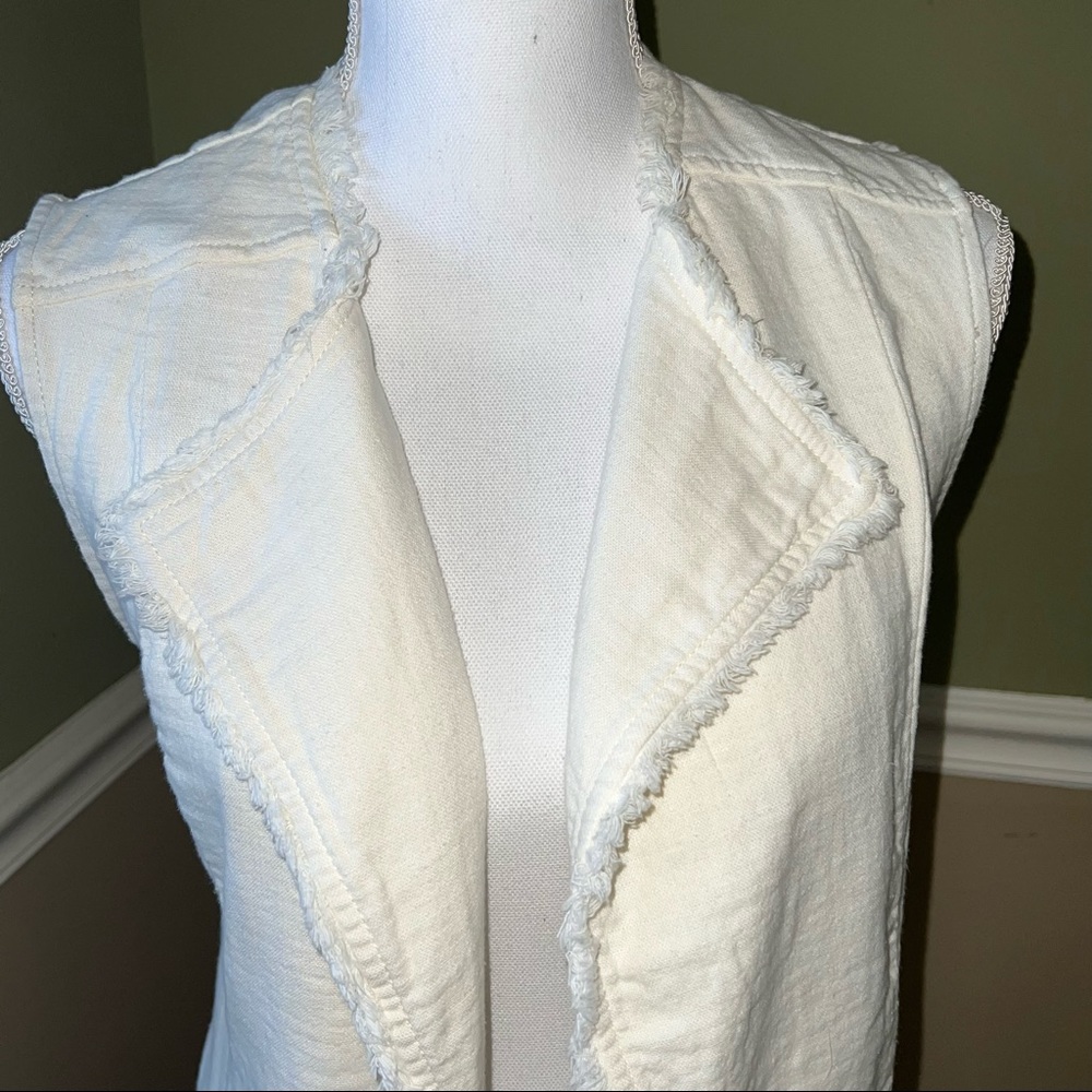 Anthropologie Elevenses frayed Luna open style vest - Picture 6 of 11
